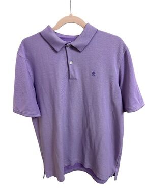 IZOD Men’s LT Lavender Short Sleeve Shirt Size Large Tall